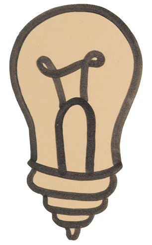 Bombilla amarrilla elemento decorativo